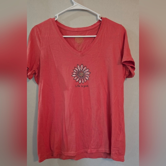 Life Is Good Women's Coral Short Sleeve Tee - Picture 1 of 5